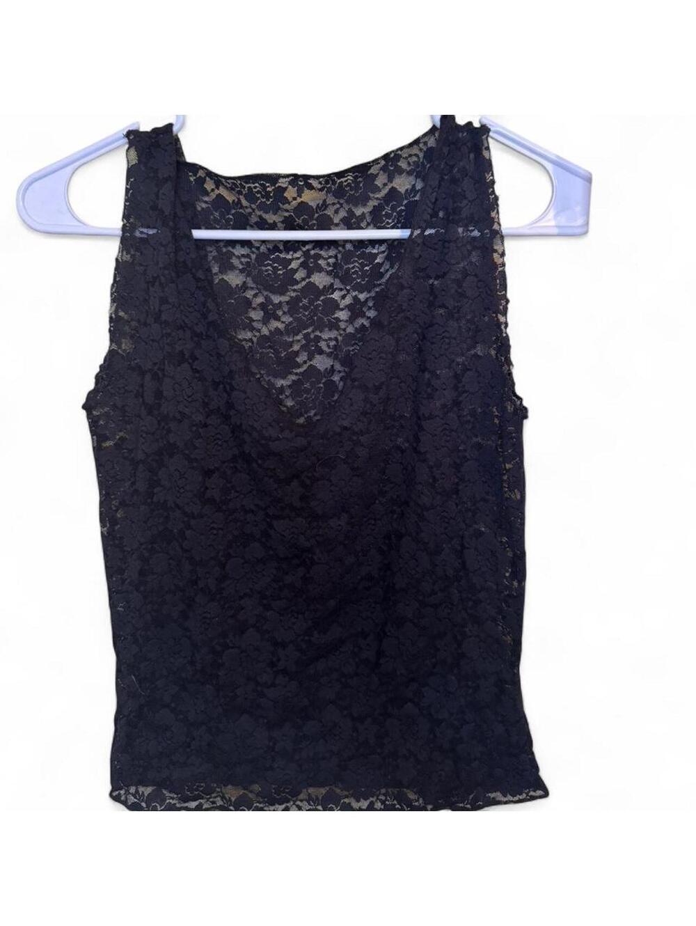 Black lace tank top